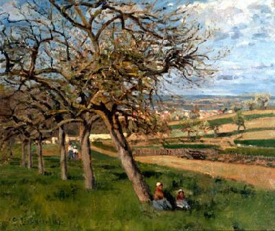 Camille Pissarro Pommiers en fleurs oil painting picture